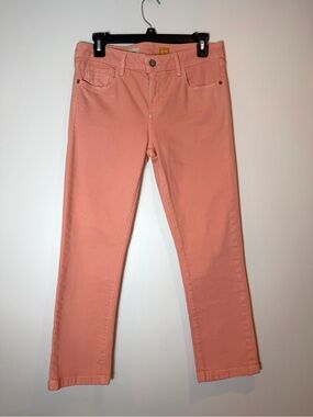  Anthropologie Pilcro & The Letterpress Cropped Coral Skinny Jeans 28